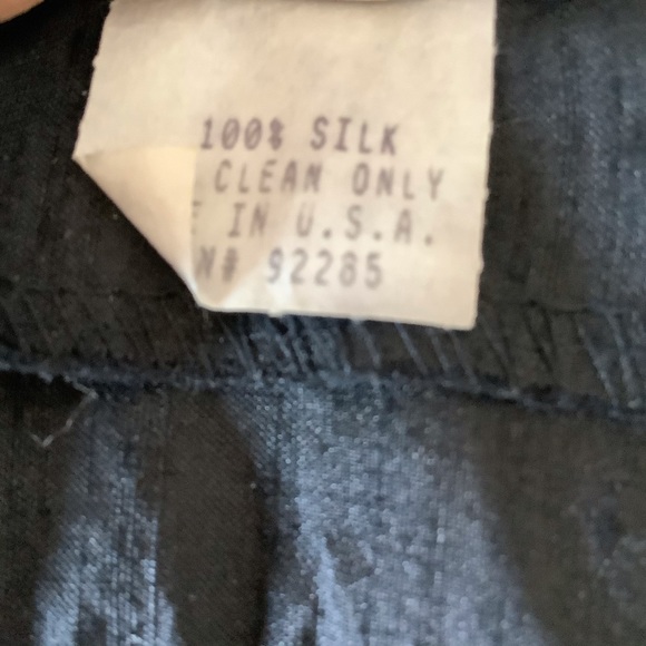 Bebe Silk Skirt 6 Black Embellished Hem - Picture 2 of 5